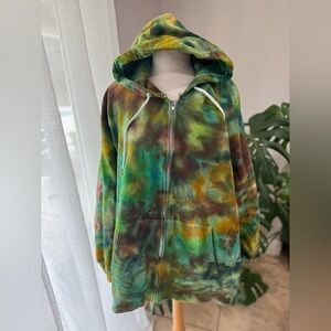 Vintage Hanes Tie-Dye Zip Hoodie – Ultimate Cotton PrintPro‎ – XL Unisex